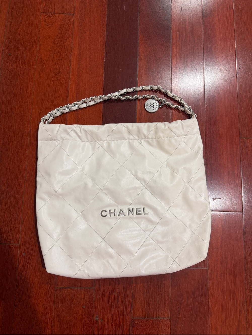 Chanel 22 large size - White MICROCHIP